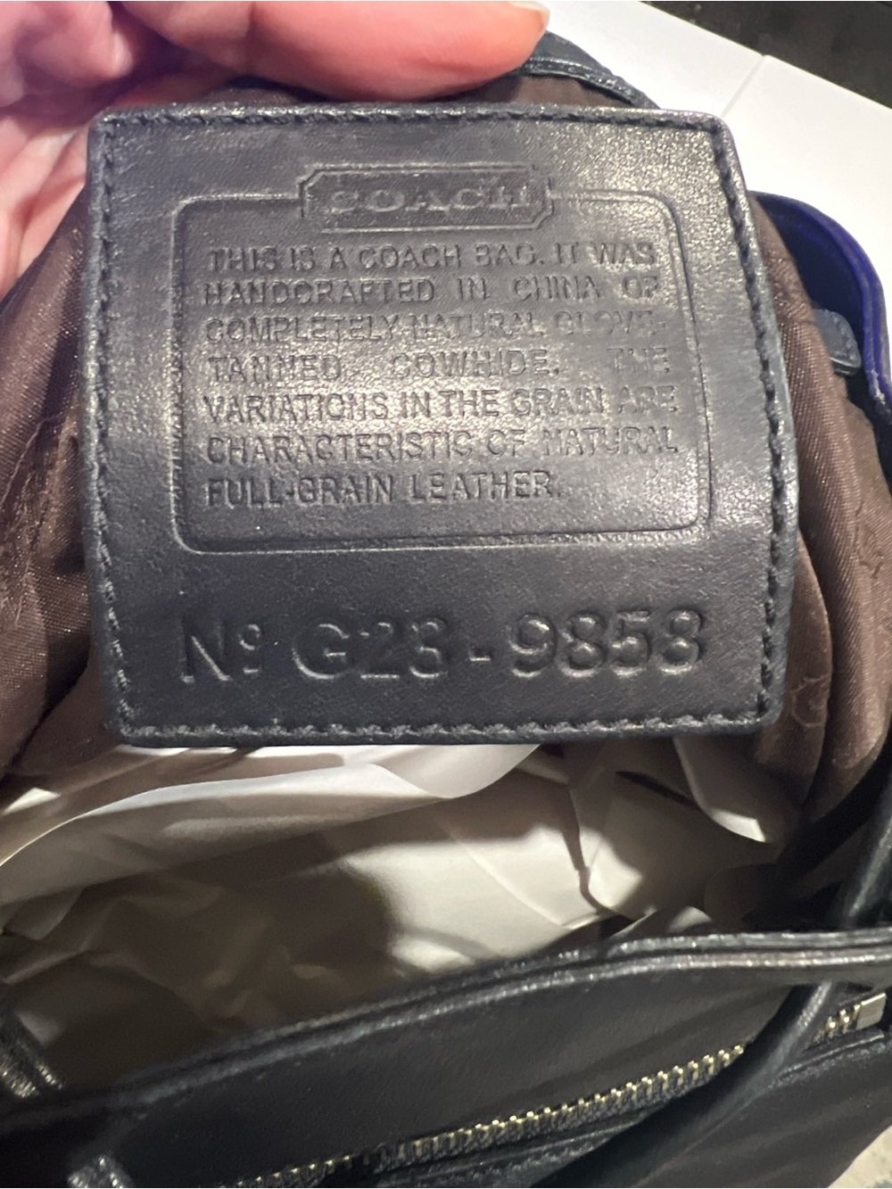 COACH Vintage All Leather legacy Black Backpack 9858 Women's Adjustable Straps - Picture 5 of 14